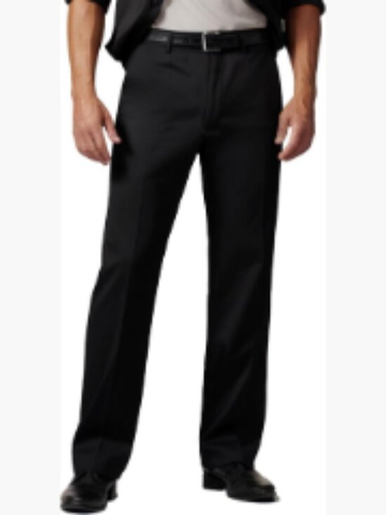 Men's Cozy Hidden Expandable Waist Dress Pants with Stretch Texture Weave